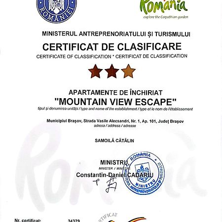 Mountain View Escape Apartman Brassó Kültér fotó