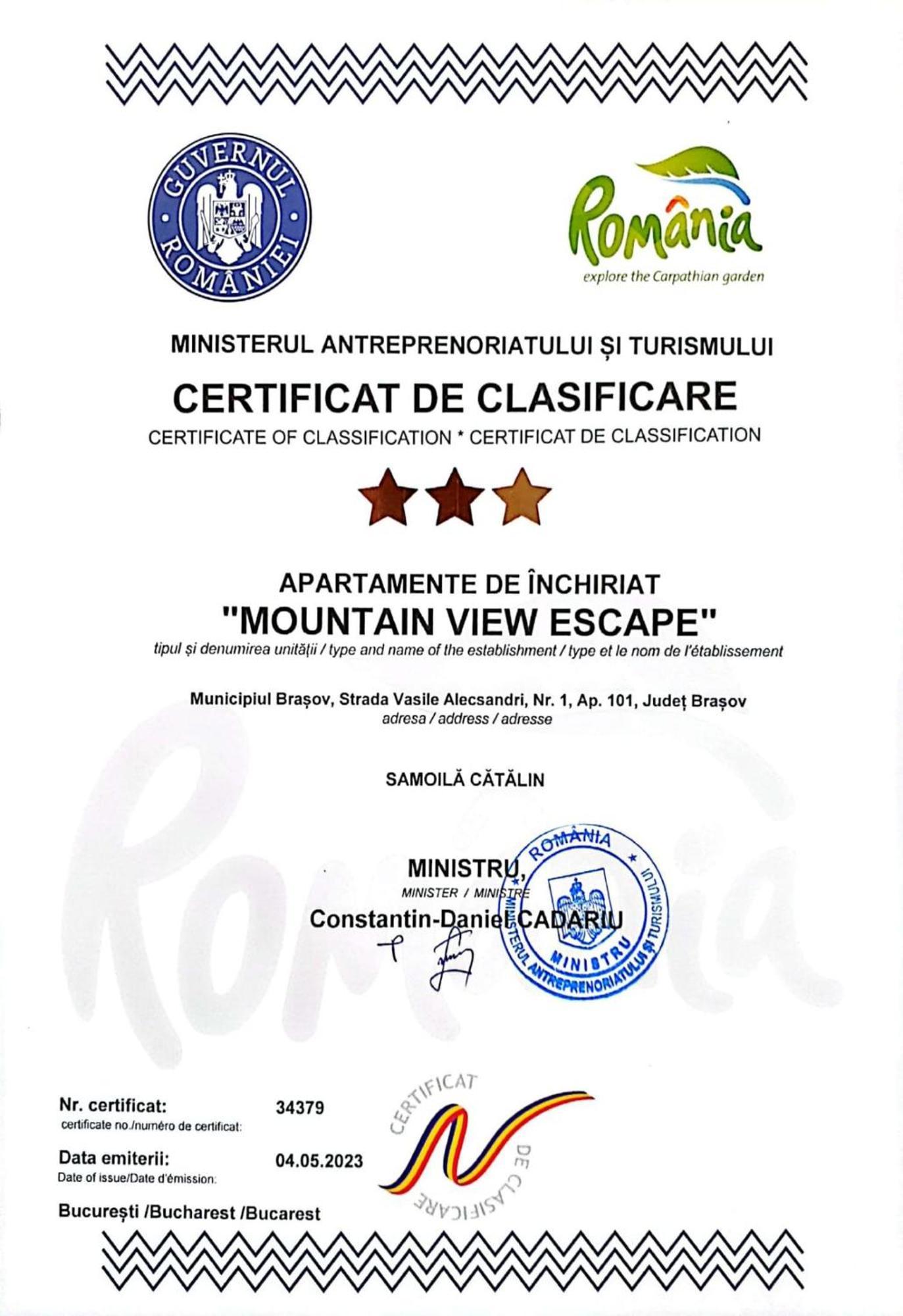 Mountain View Escape Apartman Brassó Kültér fotó
